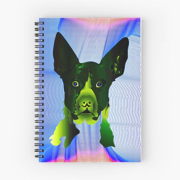 Item preview, Dog head on Red and blue lines designed and sold by Bigrow.