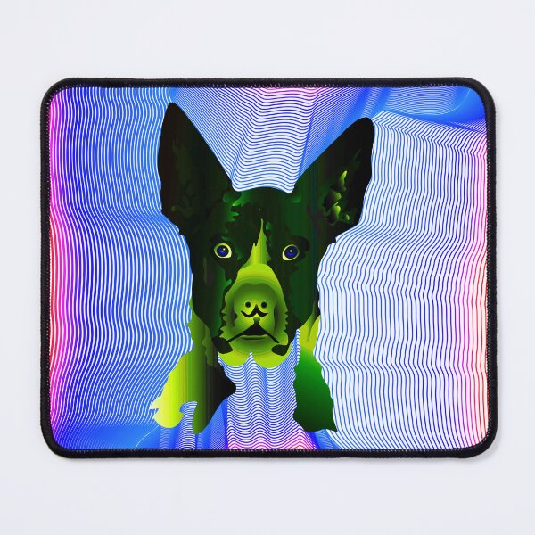 Item preview, Dog head on Red and blue lines designed and sold by Bigrow.