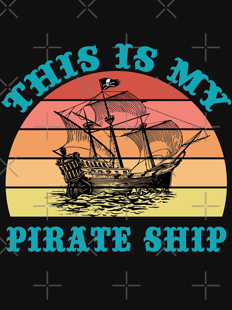 Pirate Ship Artwork - Vintage T-Shirt