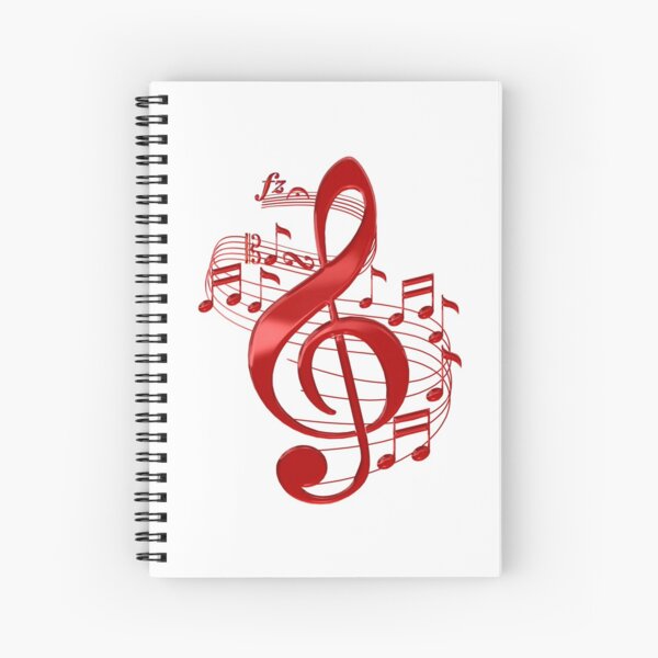 Item preview, Red Treble Clef With Flowing Music Notes designed and sold by CoolDoodles.