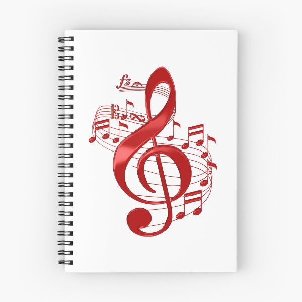 Item preview, Red Treble Clef With Flowing Music Notes designed and sold by CoolDoodles.
