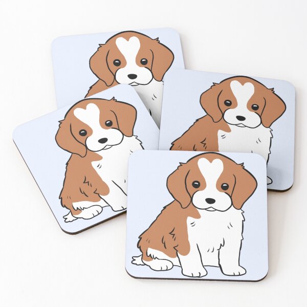 Item preview, Cavalier King Charles Spaniel Puppy Illustration  designed and sold by Yarafantasyart.