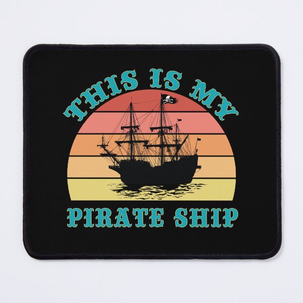 Item preview, This Is My Pirate Ship Old Sail Boat Vintage Jolly Roger Skull Flag designed and sold by TheInkElephant.
