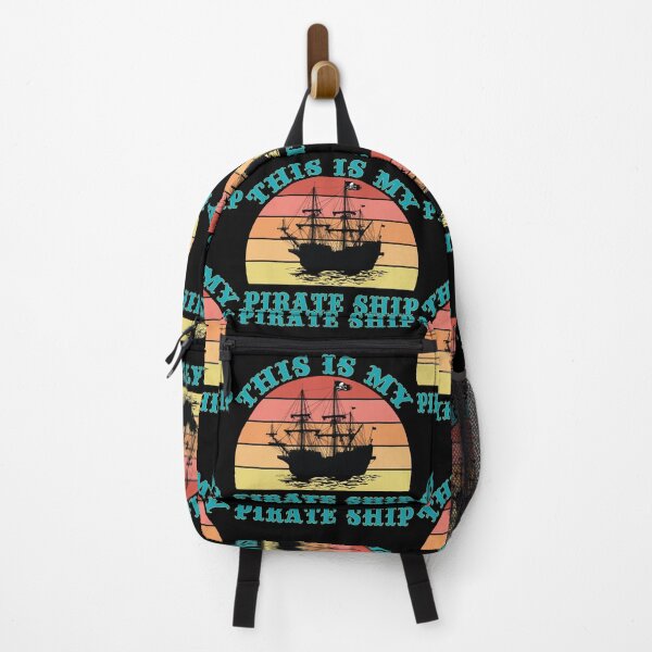 Item preview, This Is My Pirate Ship Old Sail Boat Vintage Jolly Roger Skull Flag designed and sold by TheInkElephant.