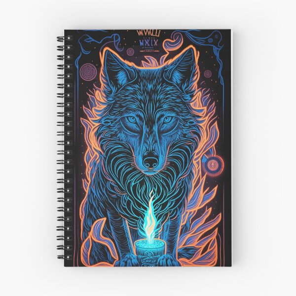Item preview, Glowing tarot blue wolf god fire designed and sold by Visual-wallart.