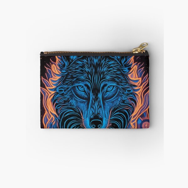 Item preview, Glowing tarot blue wolf god fire designed and sold by Visual-wallart.