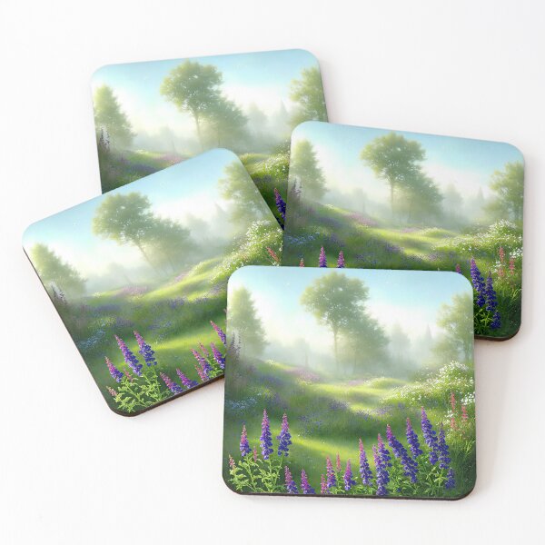 Item preview, Forest With July Larkspur designed and sold by FamiliarPufferfish.