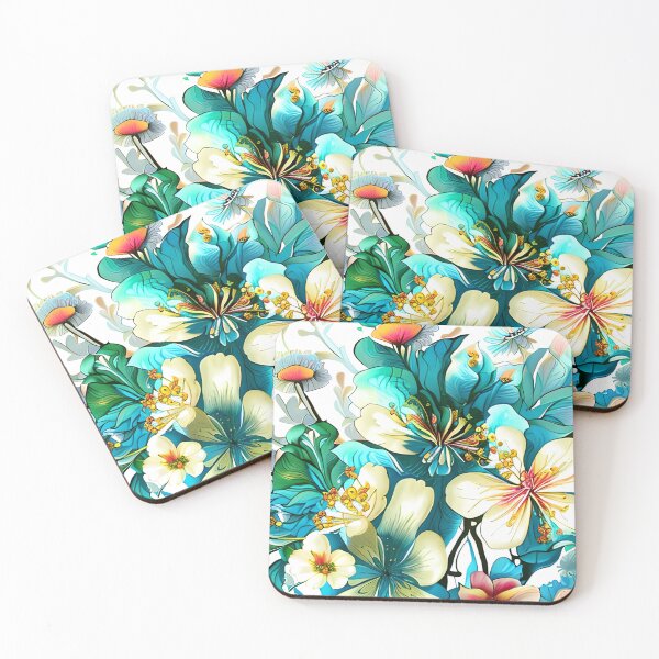Item preview, Abstract cream frangipanis designed and sold by FGCART.