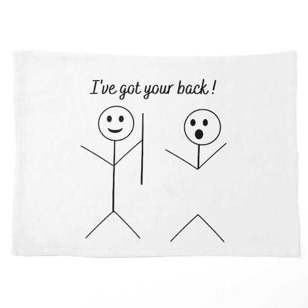 I've got your back! - Funny stick figure meme' Baby Bib