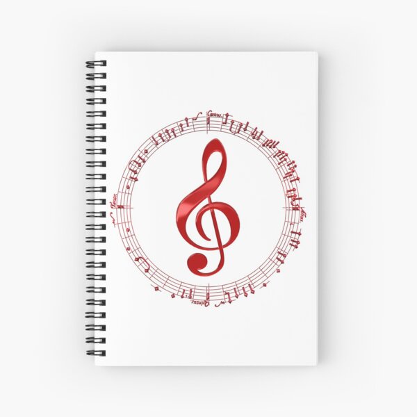 Item preview, Red Treble Clef Inside Music Notes designed and sold by CoolDoodles.