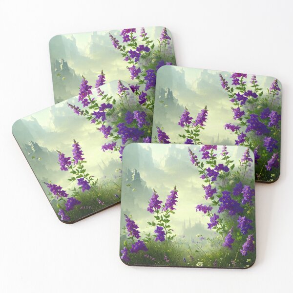 Item preview, July Larkspur Blooms designed and sold by FamiliarPufferfish.