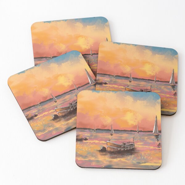 Item preview, Harbor Summer Sunset designed and sold by Jennifer Bardram.
