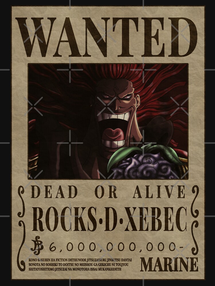 Rocks D Xebec One Piece Bounty Rocks Wanted | Poster
