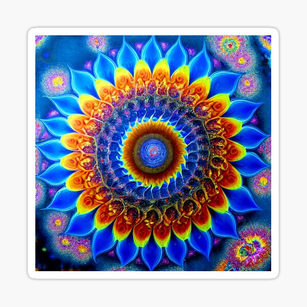 cosmic spiral rainbow fantasy waystation library #652 Sticker
