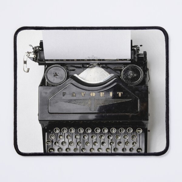 Item preview, Vintage Typewriter, Black and White Art designed and sold by modernretro.