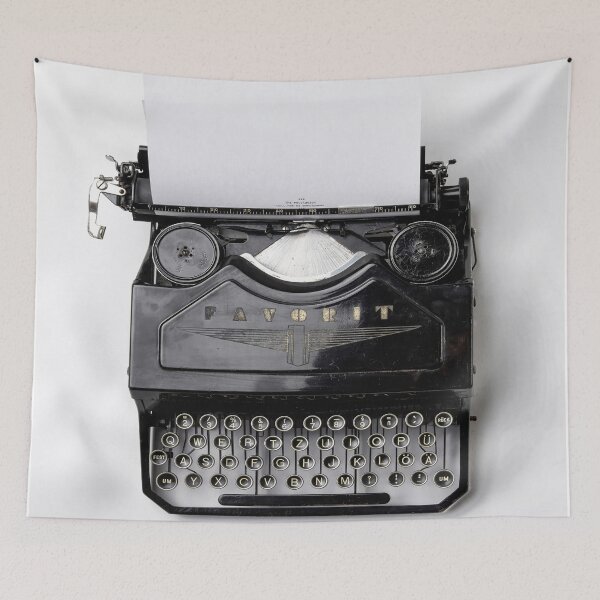 Item preview, Vintage Typewriter, Black and White Art designed and sold by modernretro.