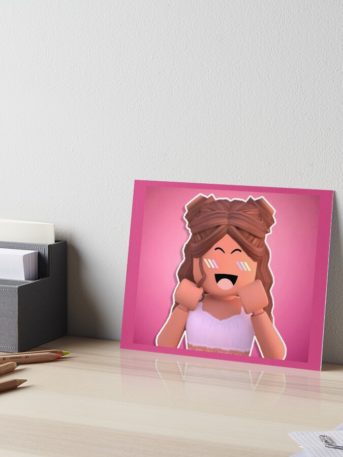 t-shirt roblox girl Art Board Print by CuteDesignOnly