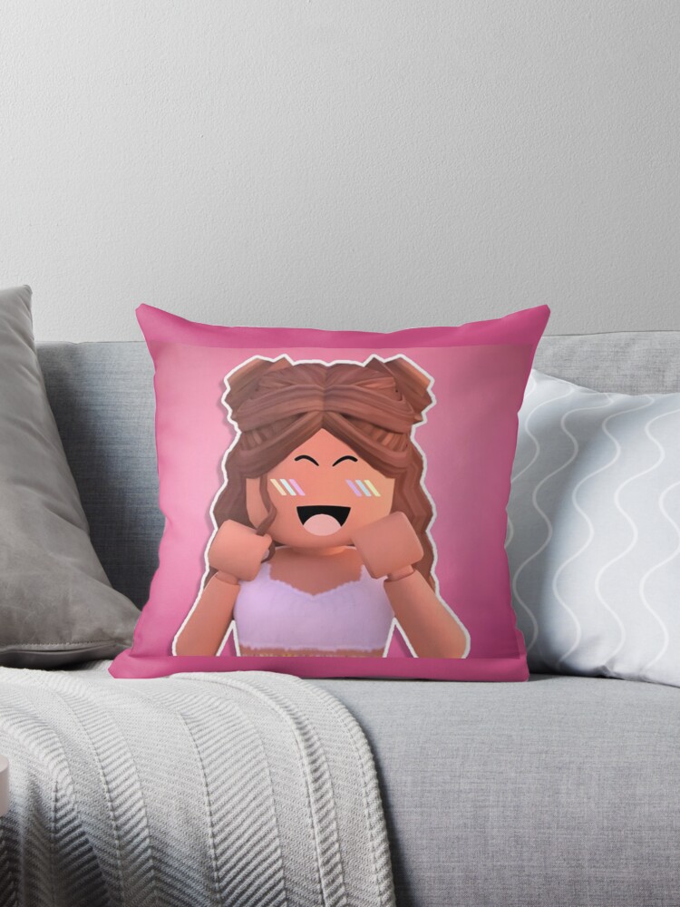 Roblox Pink Preppy Girl Throw Pillow for Sale by MaryAnd1