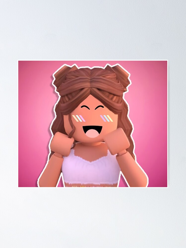 t-shirt roblox girl Poster by CuteDesignOnly