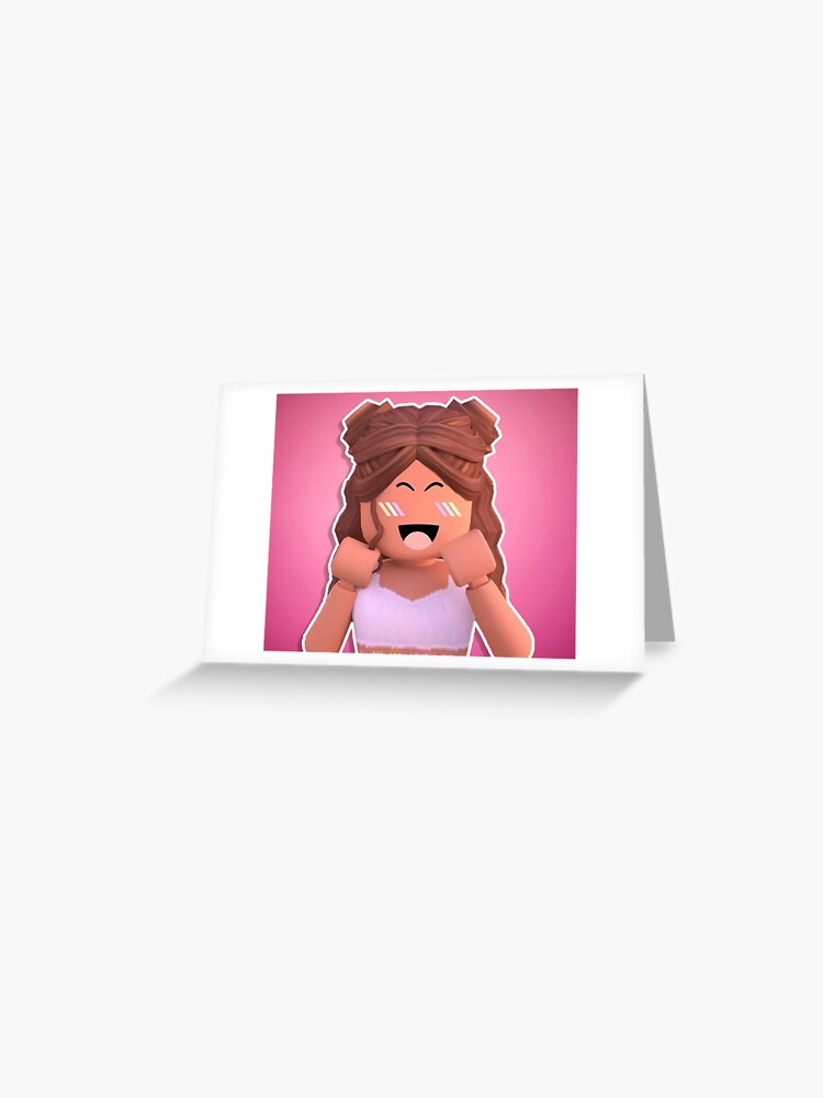 t-shirt roblox girl Greeting Card by CuteDesignOnly