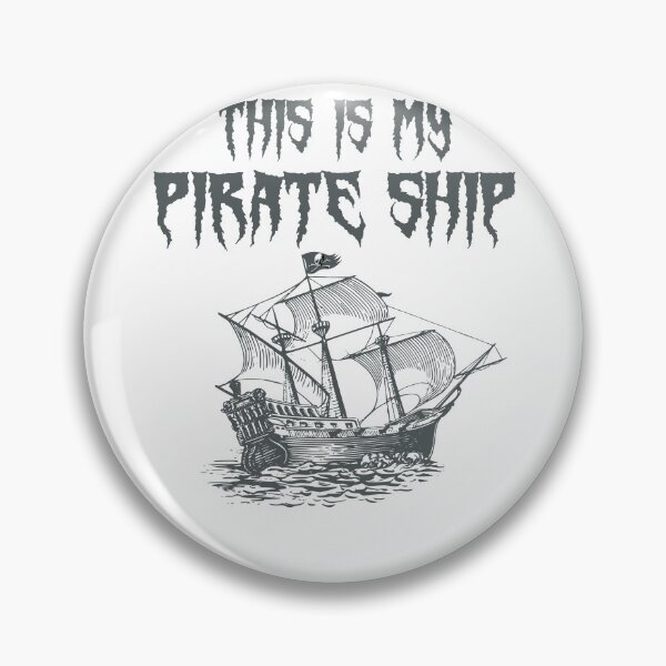 Item preview, This Is My Pirate Ship Old Sail Boat Vintage Jolly Roger Skull Flag designed and sold by TheInkElephant.