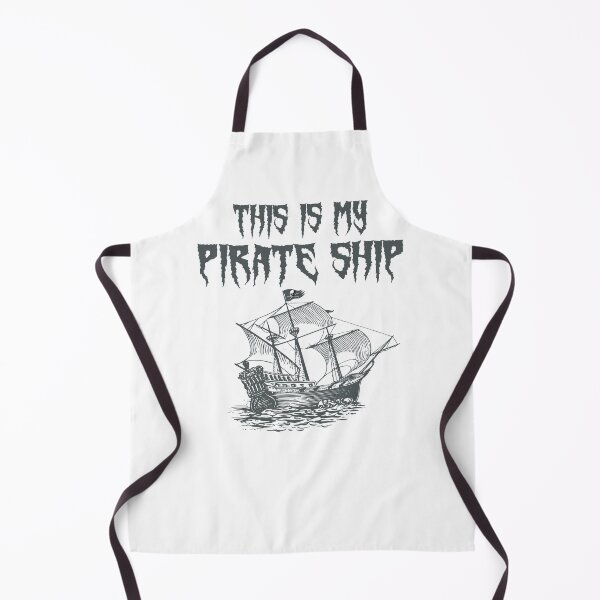 Item preview, This Is My Pirate Ship Old Sail Boat Vintage Jolly Roger Skull Flag designed and sold by TheInkElephant.