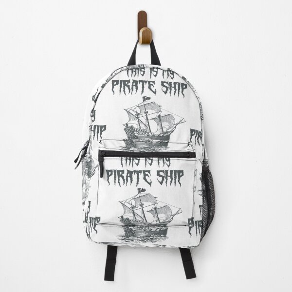 Item preview, This Is My Pirate Ship Old Sail Boat Vintage Jolly Roger Skull Flag designed and sold by TheInkElephant.
