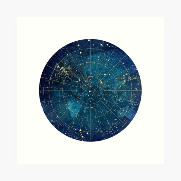 Star Map :: City Lights Art Print