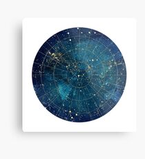 Star Map :: City Lights Metal Print