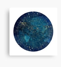 Sternkarte :: Lichter der Stadt Leinwanddruck