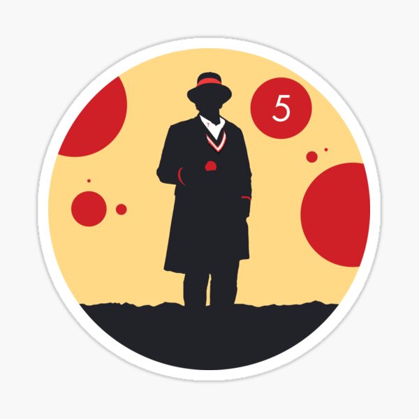 Item preview, Silhouette Fifth Doctor Peter Davison designed and sold by Blue Box Artworks.
