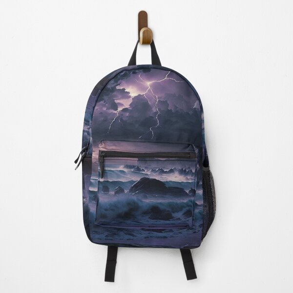 Item preview, Ominous Storm & Lightning Rolling in from the Ocean in Hues of Purple designed and sold by Dragonstrom.