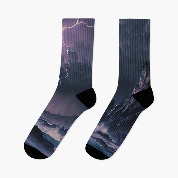 Item preview, Ominous Storm & Lightning Rolling in from the Ocean in Hues of Purple designed and sold by Dragonstrom.