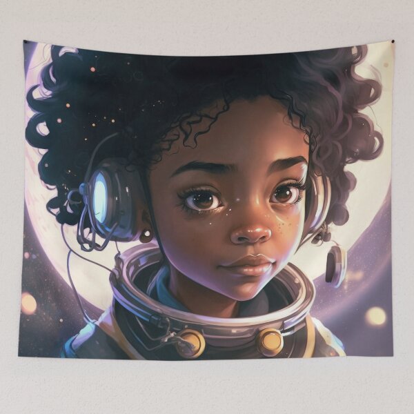 Aperçu de l'œuvre Jolie fille de l'espace créée et vendue par Design Den.