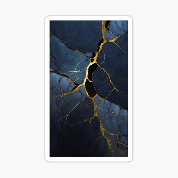 Item preview, Blue Kintsugi designed and sold by Zakhya.