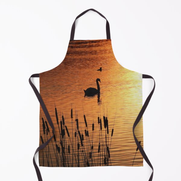 Item preview, Silhouette of a beautiful Swan in a sunset designed and sold by Karen Thomson.
