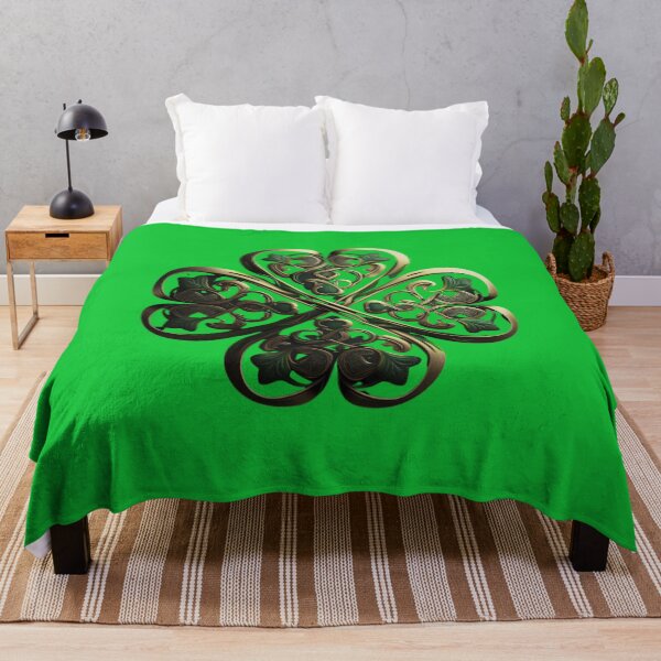 Item preview, 4 leaf metal gold Glover, Luck of the Irish symbol, St.Patricks day design designed and sold by Victornewyork.