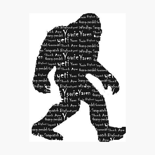 Bigfoot Sasquatch Yeti Yowie Skunk Ape Grassman Yaren Photographic Print