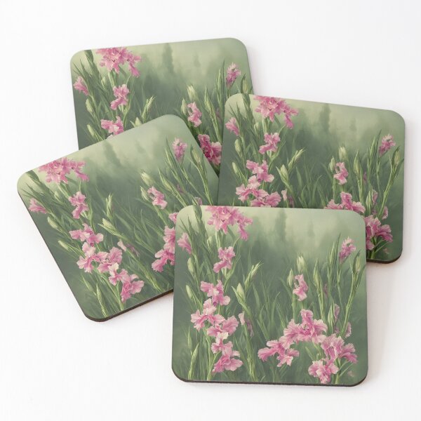 Item preview, Pink August Gladiolus Flowers designed and sold by FamiliarPufferfish.