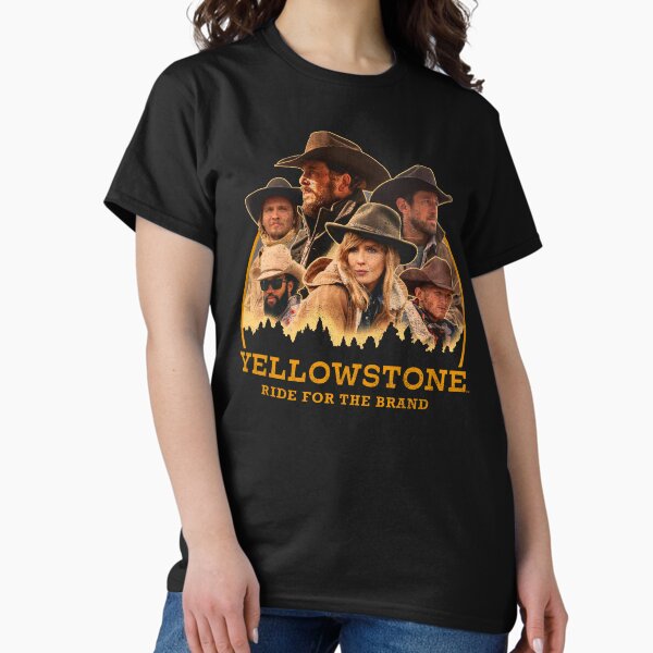 Vista previa del artículo con la obra «Paseo de Yellowstone para el logotipo de la puesta del sol del grupo de la marca», diseñado y vendido por FifthSun.