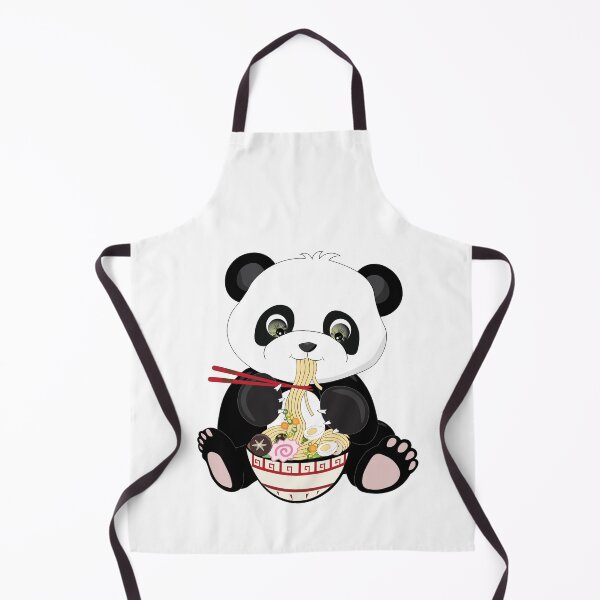 Item preview, Panda bear eating ramen soup designed and sold by atedesigns.