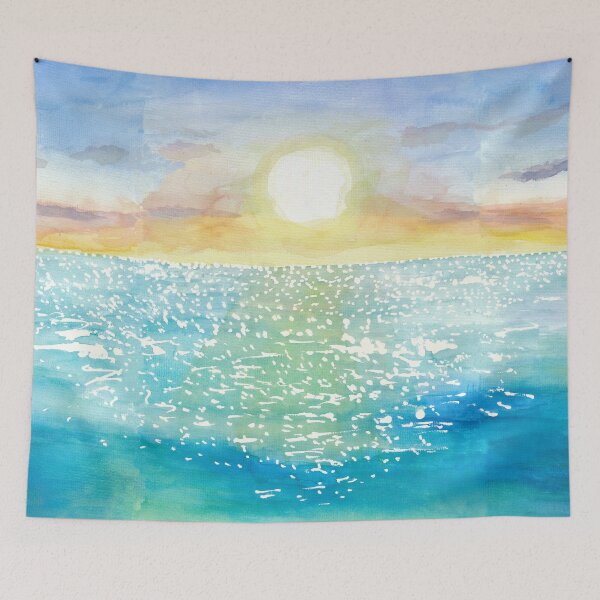 Item preview, Endless Superwide Sea with Sun and Water Reflections designed and sold by artshop77.