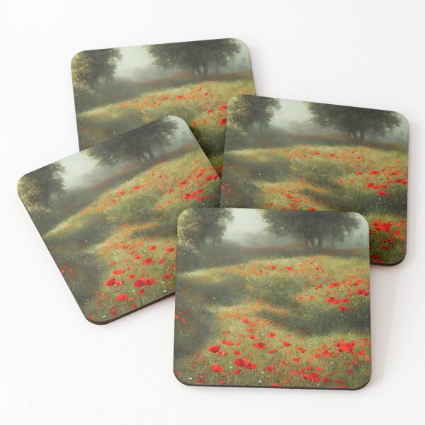 Item preview, August Poppy Field designed and sold by FamiliarPufferfish.