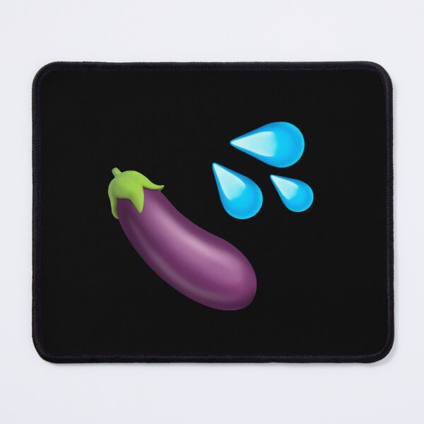 Item preview, Eggplant and water drops emoji designed and sold by PinkShinyArt.