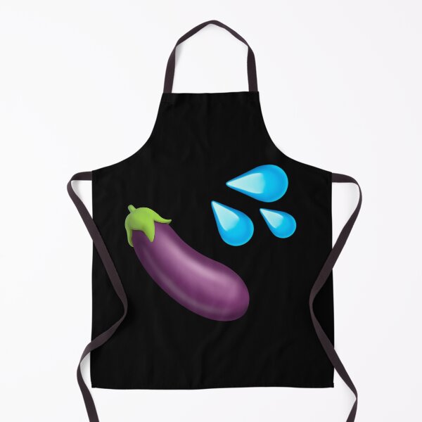 Item preview, Eggplant and water drops emoji designed and sold by PinkShinyArt.