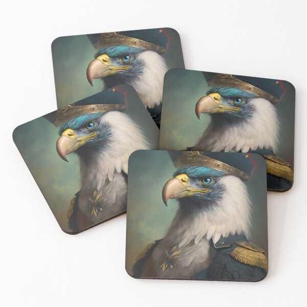 Item preview, EAGLE Portrait, Imperial Pet Portrait, Renaissance Animal Painting,  Pet Lover Gif, AI art, Print Art designed and sold by XIX361ART.
