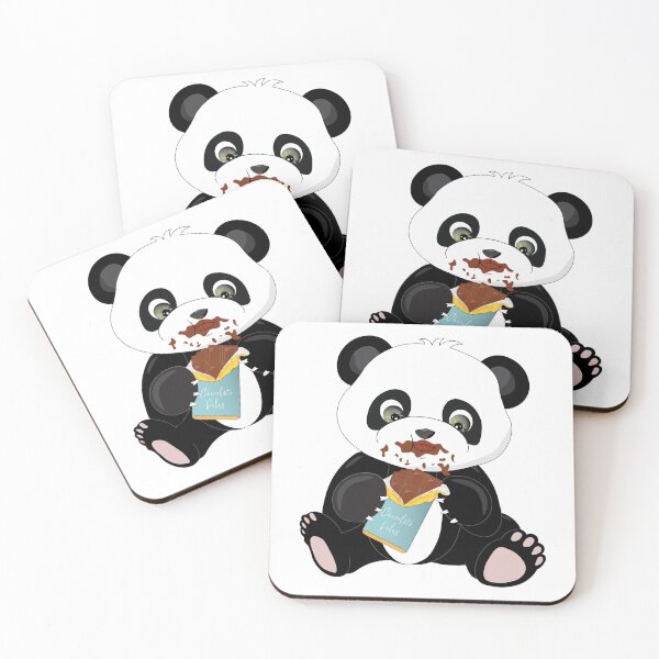 Item preview, Panda bear eating chocolate  designed and sold by atedesigns.