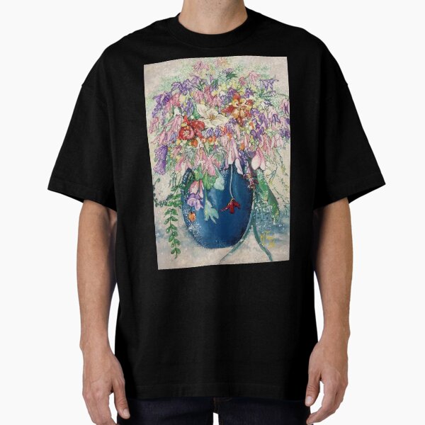 Vase of Spring Flowers Oversized T-Shirt