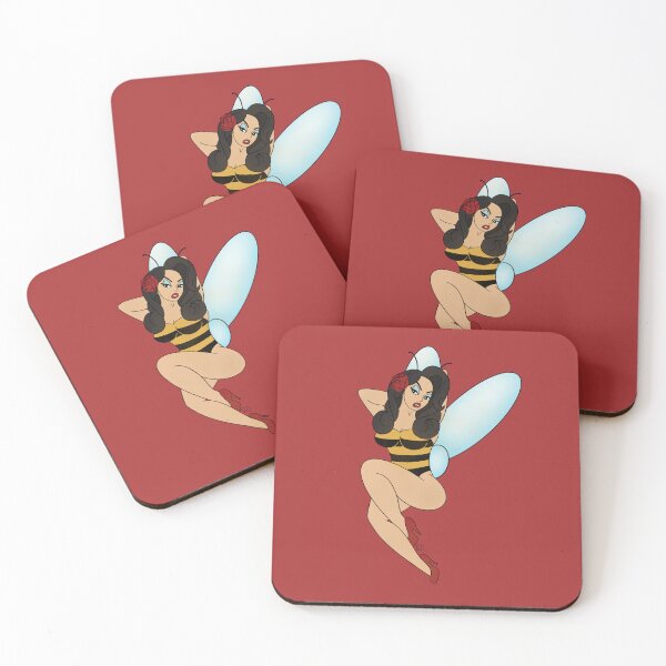 Item preview, Save the Bees Pin Up designed and sold by RooBooCo.