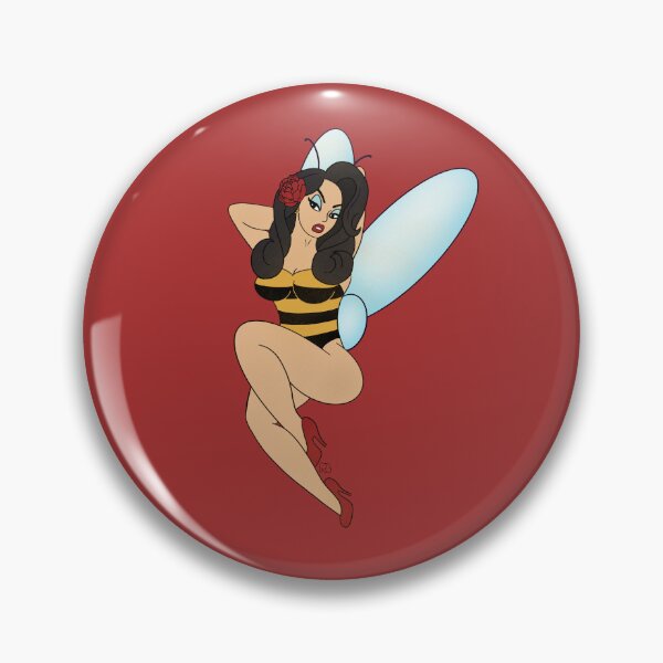 Item preview, Save the Bees Pin Up designed and sold by RooBooCo.